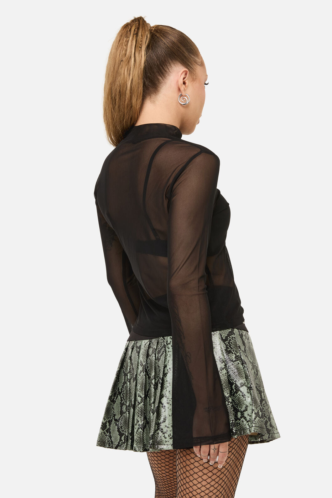 Dangerfield NZ - Sigil Mesh LS Top - black