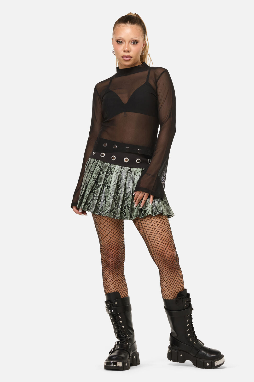 Dangerfield NZ - Sigil Mesh LS Top - black