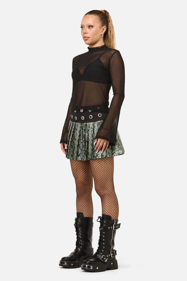 Dangerfield NZ - Sigil Mesh LS Top - black