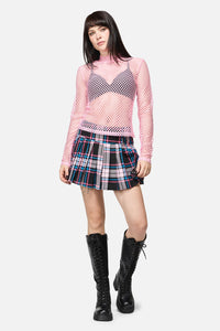 Dangerfield NZ - Cutie Fishnet Mesh Top - pink