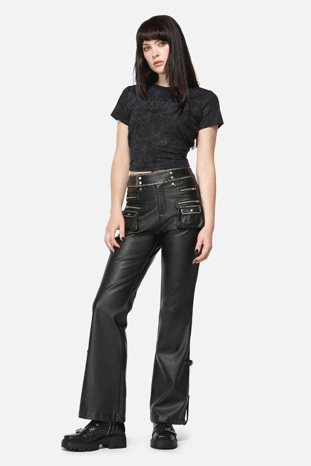 Dangerfield NZ - Eyes Closed PU Cargo - black