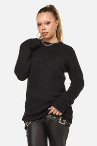 Dangerfield NZ - Diffused Fluffy Knit Jumper - black