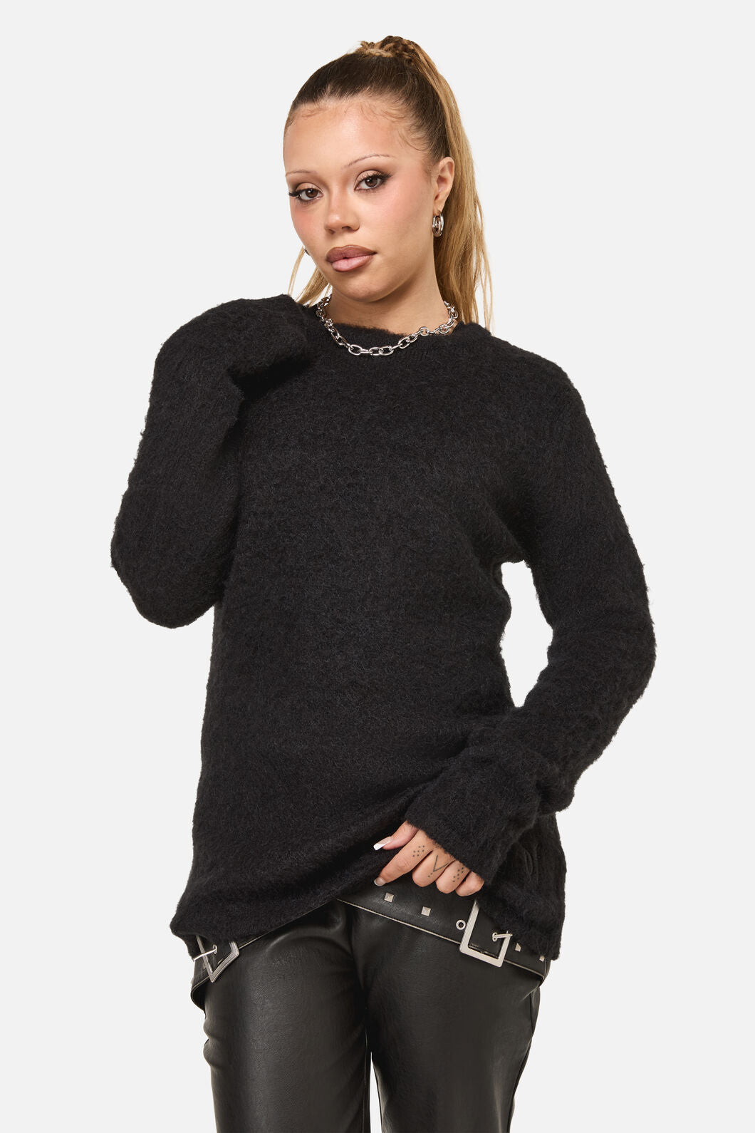 Dangerfield NZ - Diffused Fluffy Knit Jumper - black