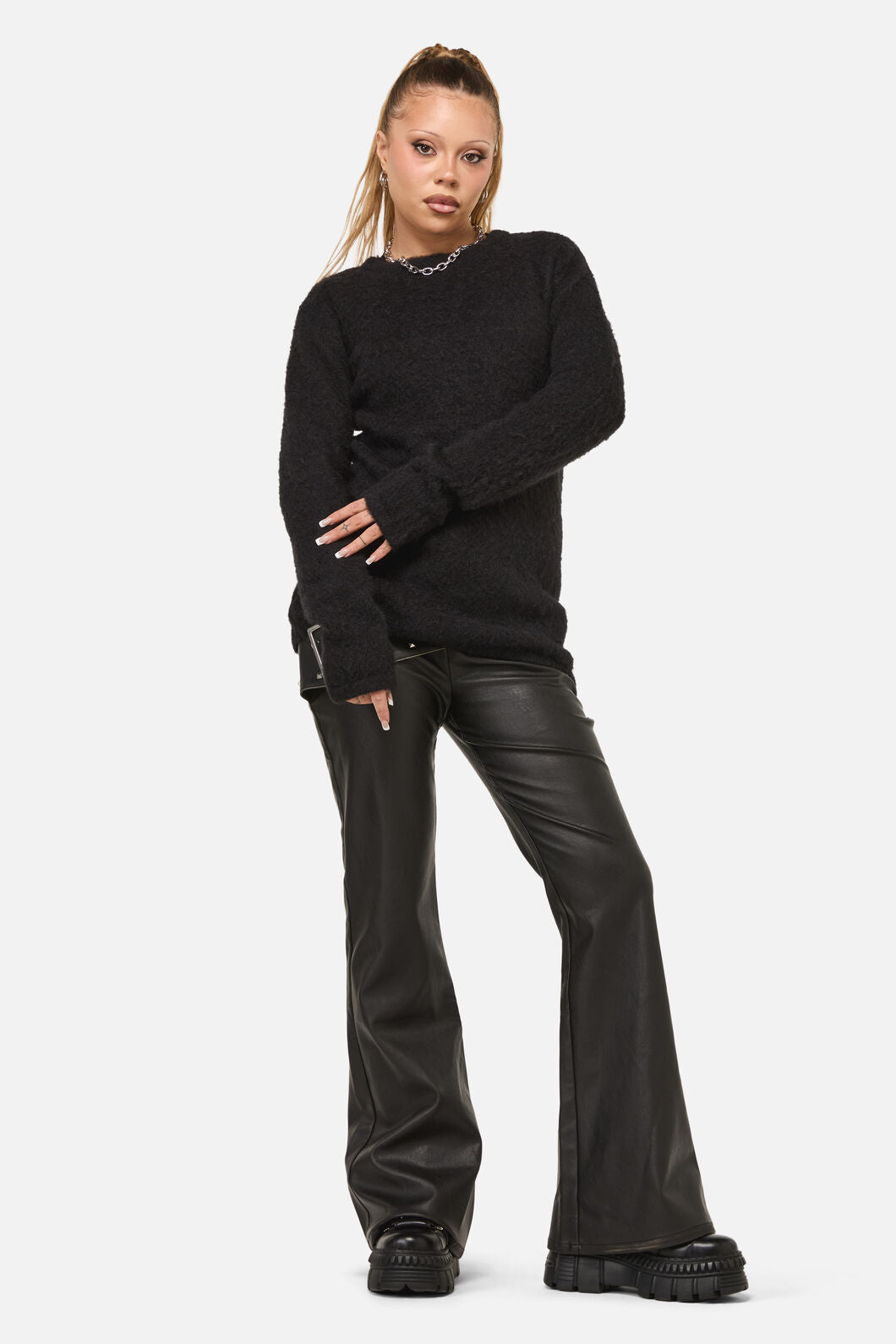Dangerfield NZ - Diffused Fluffy Knit Jumper - black