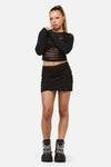 Dangerfield NZ - Eyes Closed Distressed Skirt - black