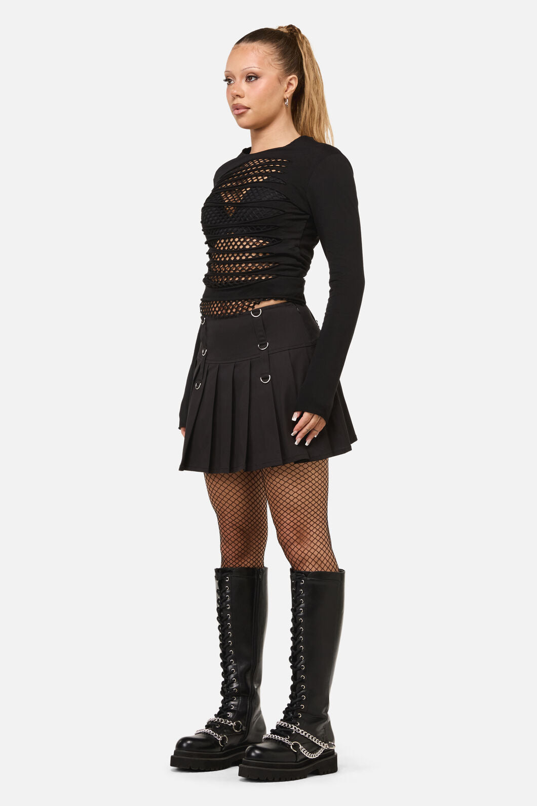 Dangerfield NZ - Wolves Punk Mini Skirt - black