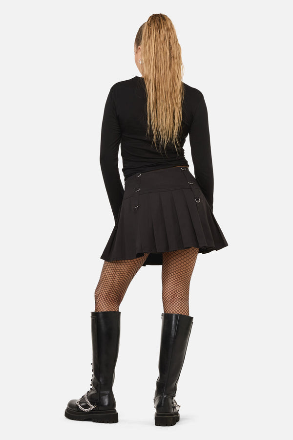 Dangerfield NZ - Wolves Punk Mini Skirt - black