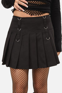Dangerfield NZ - Wolves Punk Mini Skirt - black