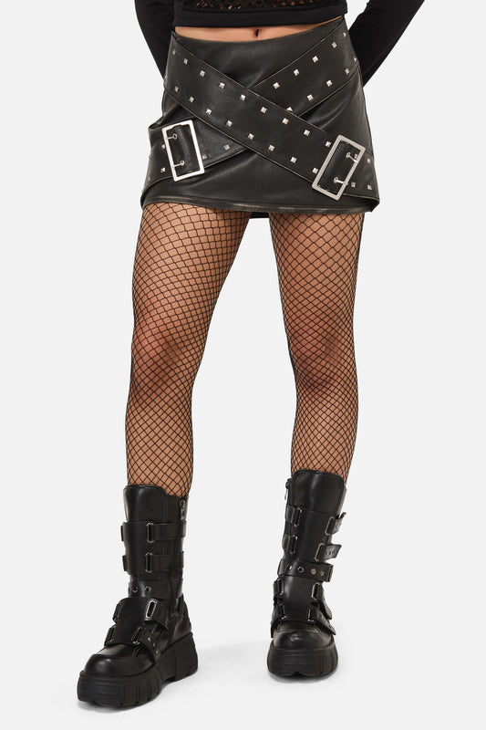 Dangerfield NZ - Sleaze Punk PU Skirt - black
