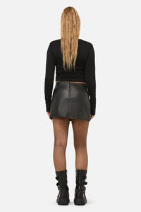 Dangerfield NZ - Sleaze Punk PU Skirt - black