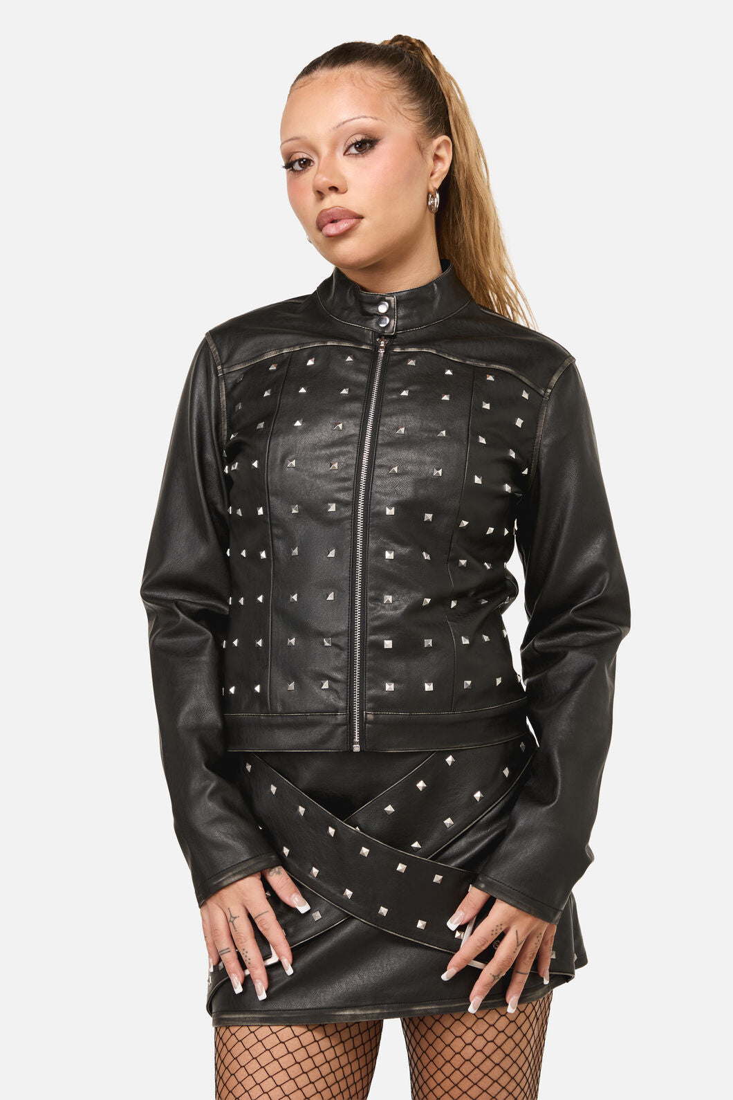 Dangerfield NZ - Sleaze Punk PU Jacket - black