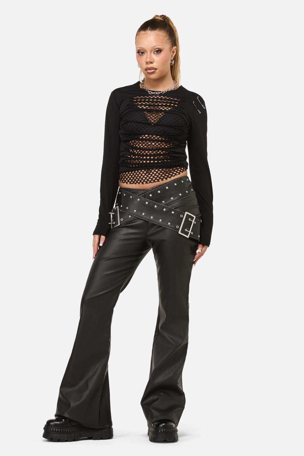 Dangerfield NZ - Sleaze Punk PU Pant - black