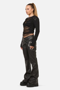 Dangerfield NZ - Sleaze Punk PU Pant - black