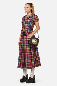Dangerfield NZ - Crowned Tartan Blouse - red
