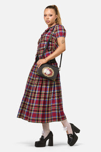 Dangerfield NZ - Crowned Tartan Blouse - red
