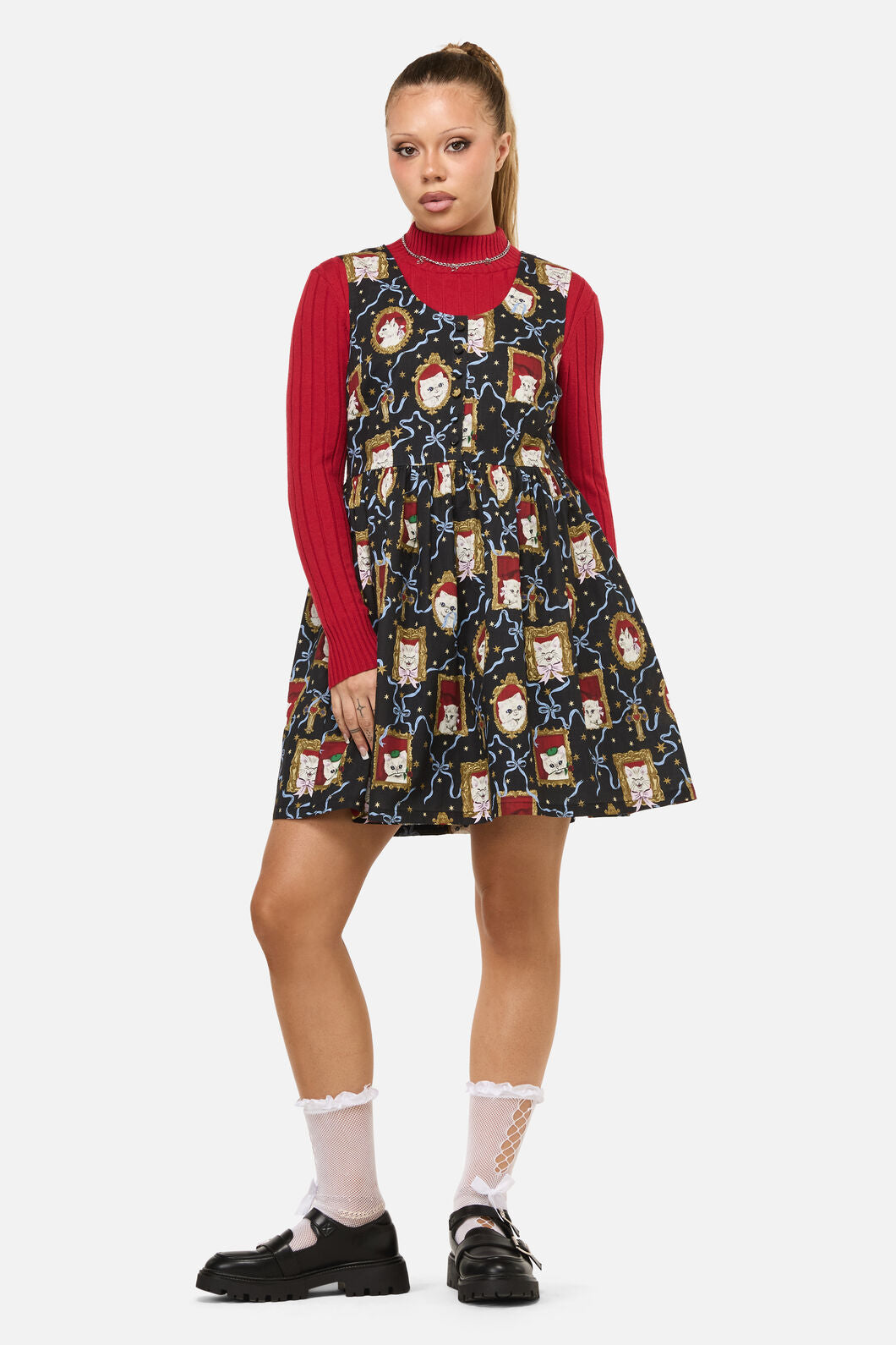 Dangerfield NZ - Offical Cat Portrait Dress - black