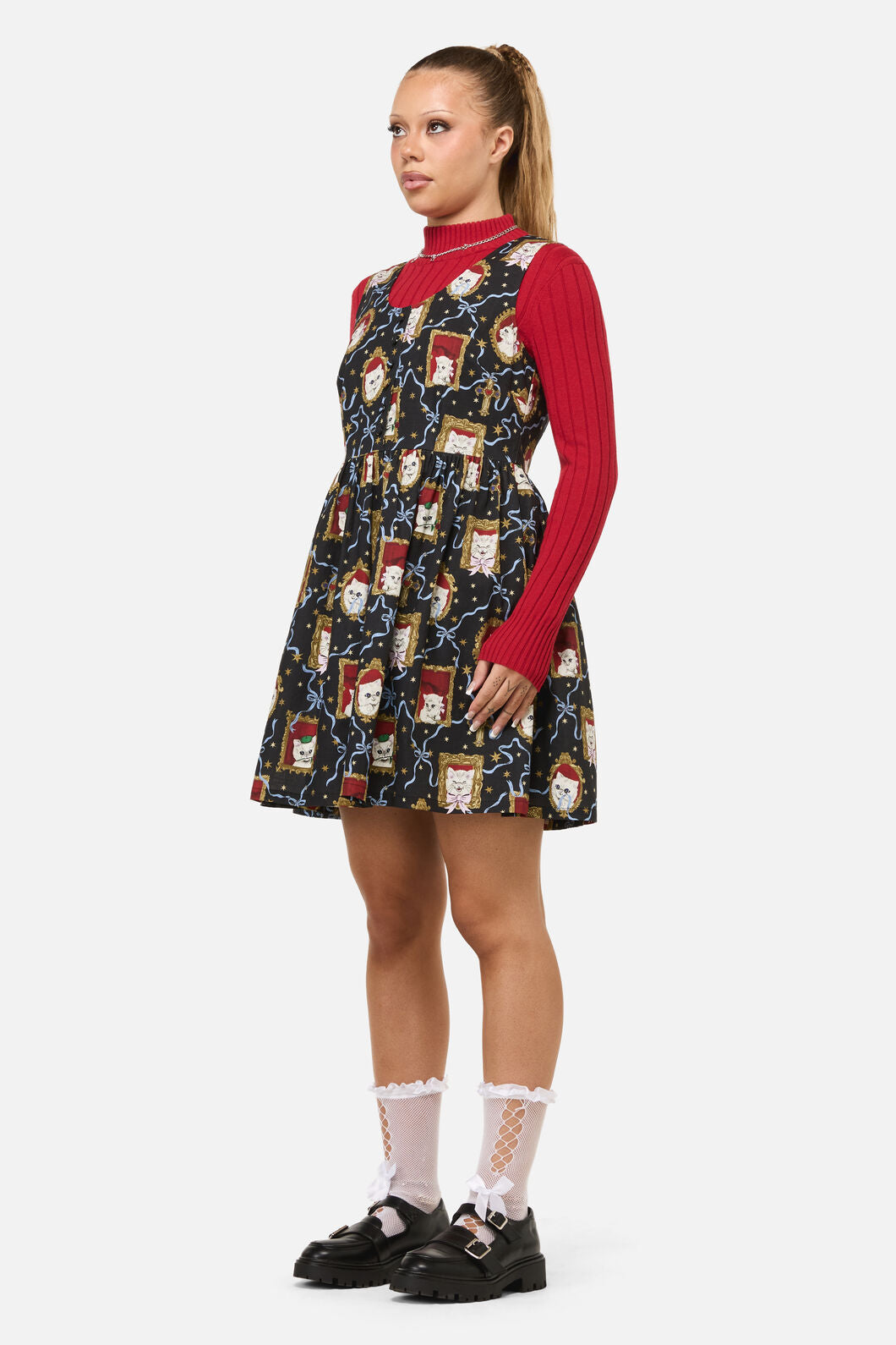 Dangerfield NZ - Offical Cat Portrait Dress - black