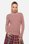 Dangerfield NZ - Mii Stripe Knit - red-cream