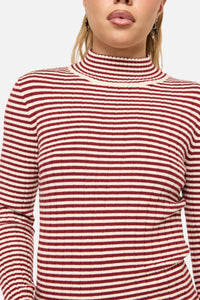 Dangerfield NZ - Mii Stripe Knit - red-cream