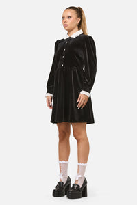 Dangerfield NZ - Mabel Velvet Dress - black