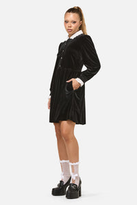 Dangerfield NZ - Mabel Velvet Dress - black