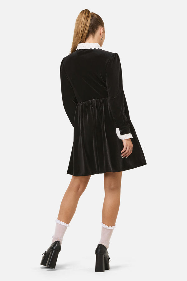 Dangerfield NZ - Mabel Velvet Dress - black