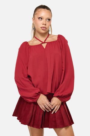 Dangerfield NZ - Mii Blouse - red