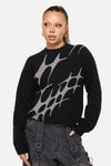 Dangerfield NZ - Y2K Sigil High Neck Jumper - black