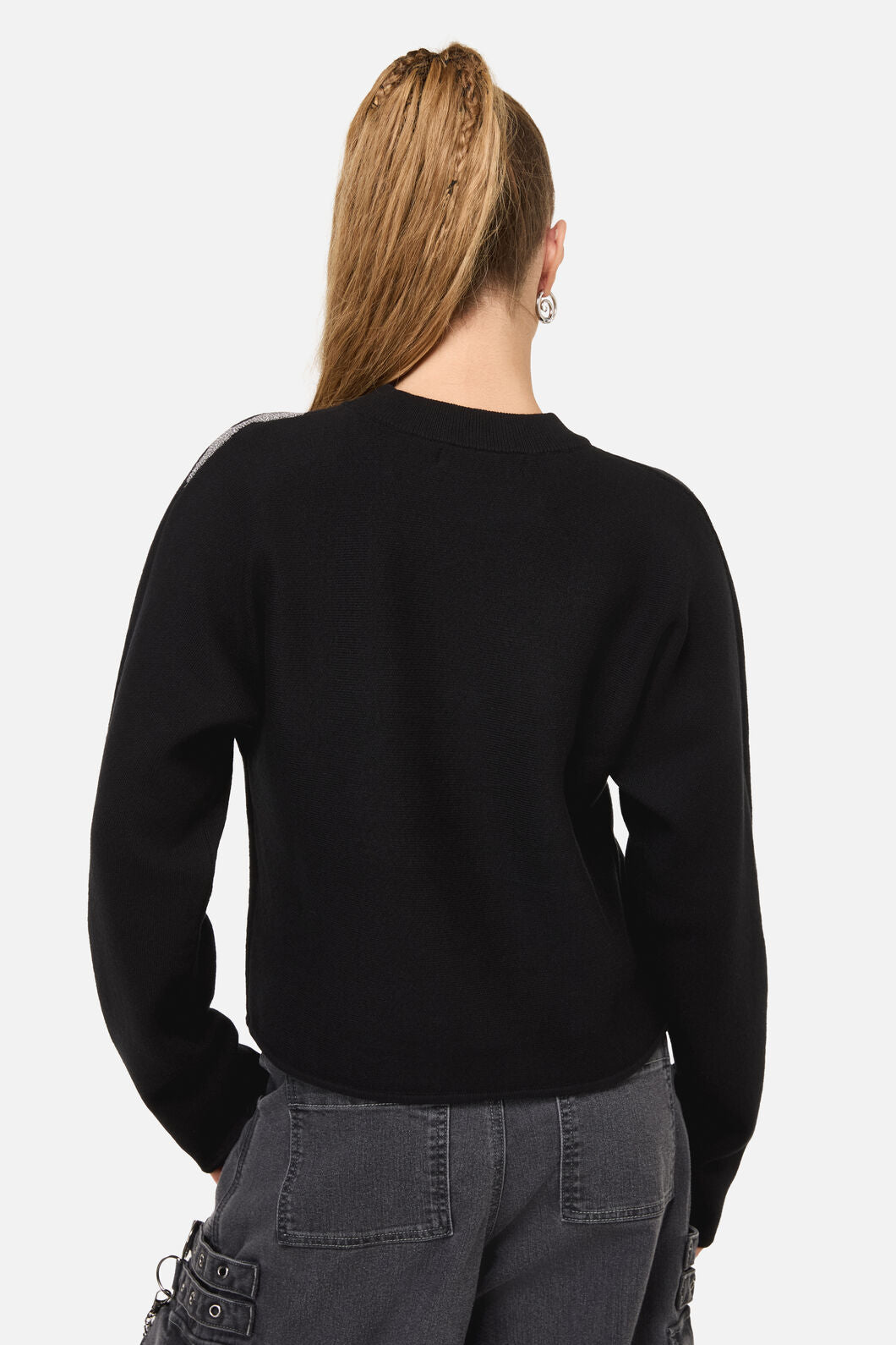 Dangerfield NZ - Y2K Sigil High Neck Jumper - black