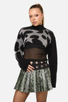Dangerfield NZ - Y2K Sigil Turtleneck Crop Knit - black