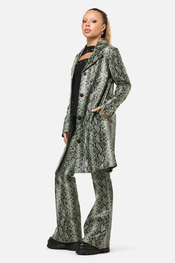 Dangerfield NZ - Y2K Snakey Mid Length Coat - grey