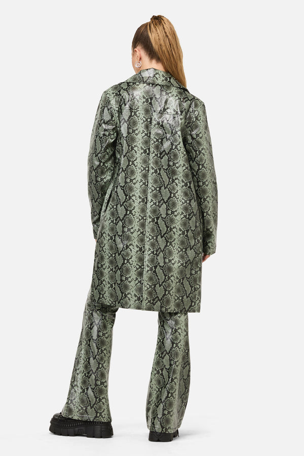 Dangerfield NZ - Y2K Snakey Mid Length Coat - grey