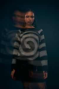 Dangerfield NZ - Slithering Goth Knit - black-white