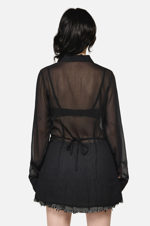 Dangerfield NZ - Serpent Goth Blouse - black