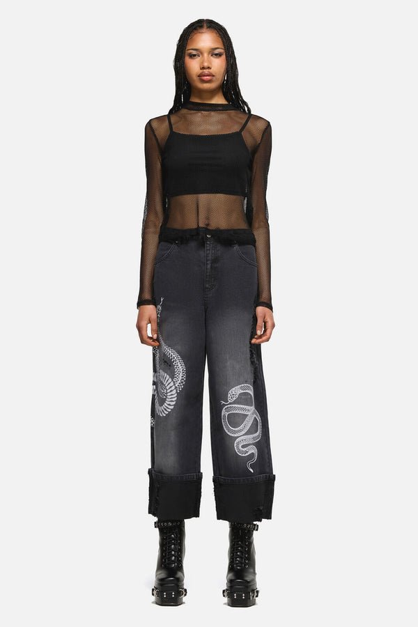 Dangerfield NZ - Slithering Goth Jean - black