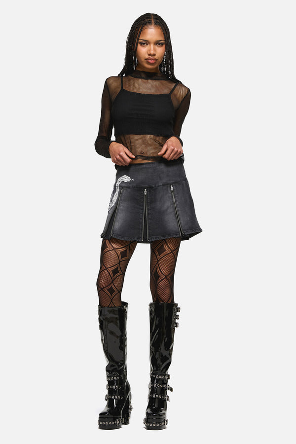 Dangerfield NZ - Slithering Goth Skort - black