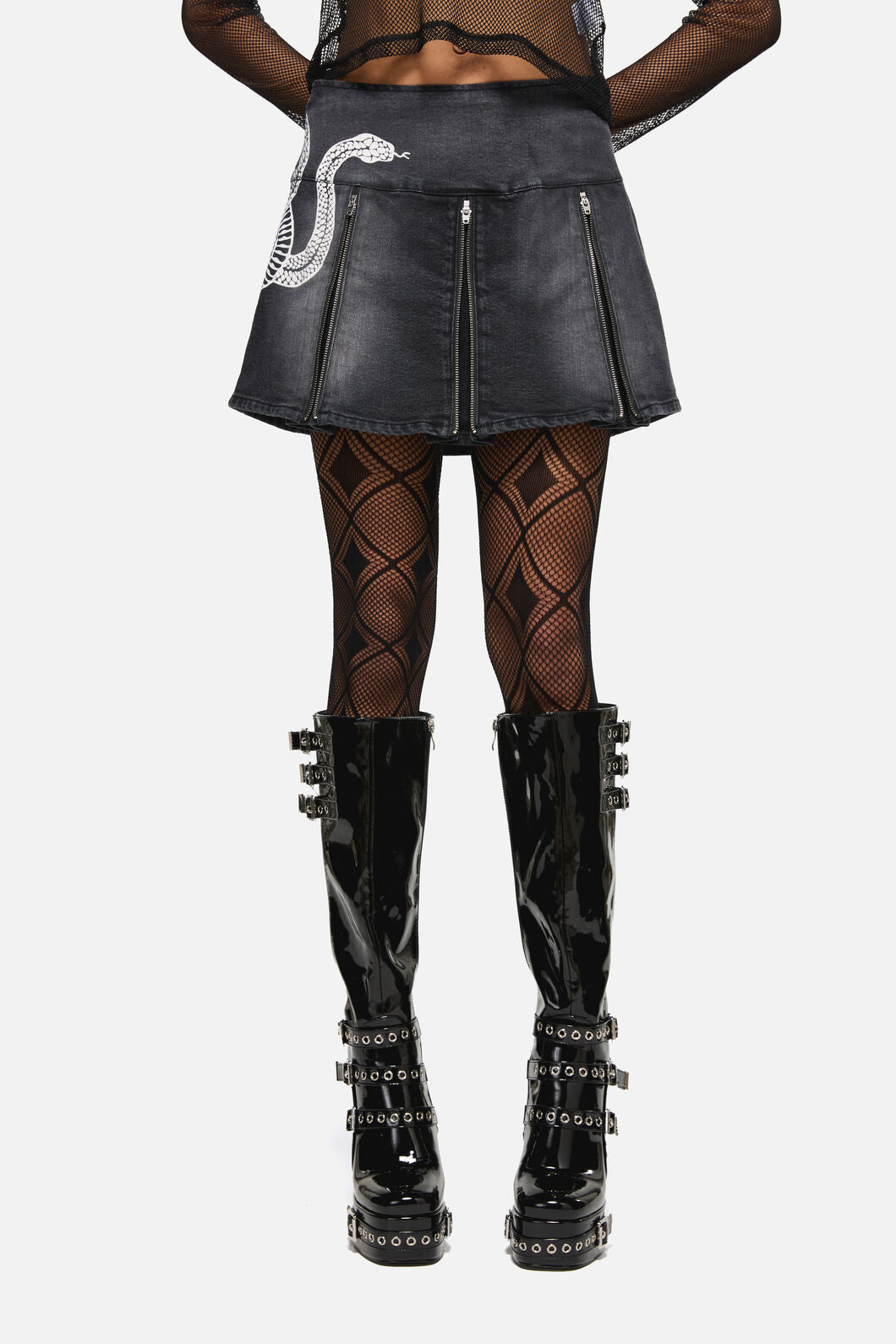 Dangerfield NZ - Slithering Goth Skort - black
