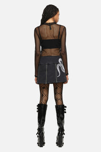 Dangerfield NZ - Slithering Goth Skort - black
