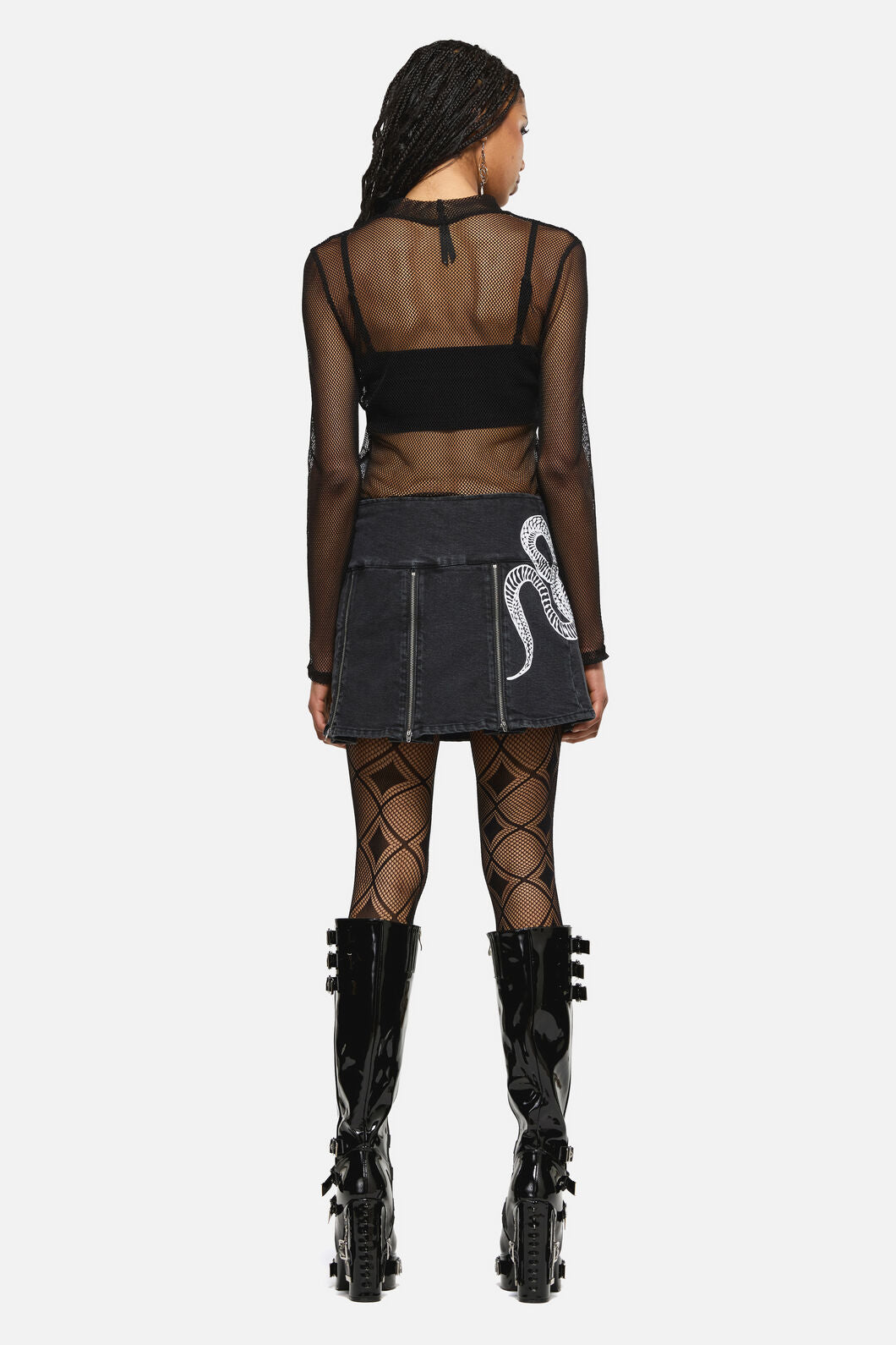 Dangerfield NZ - Slithering Goth Skort - black