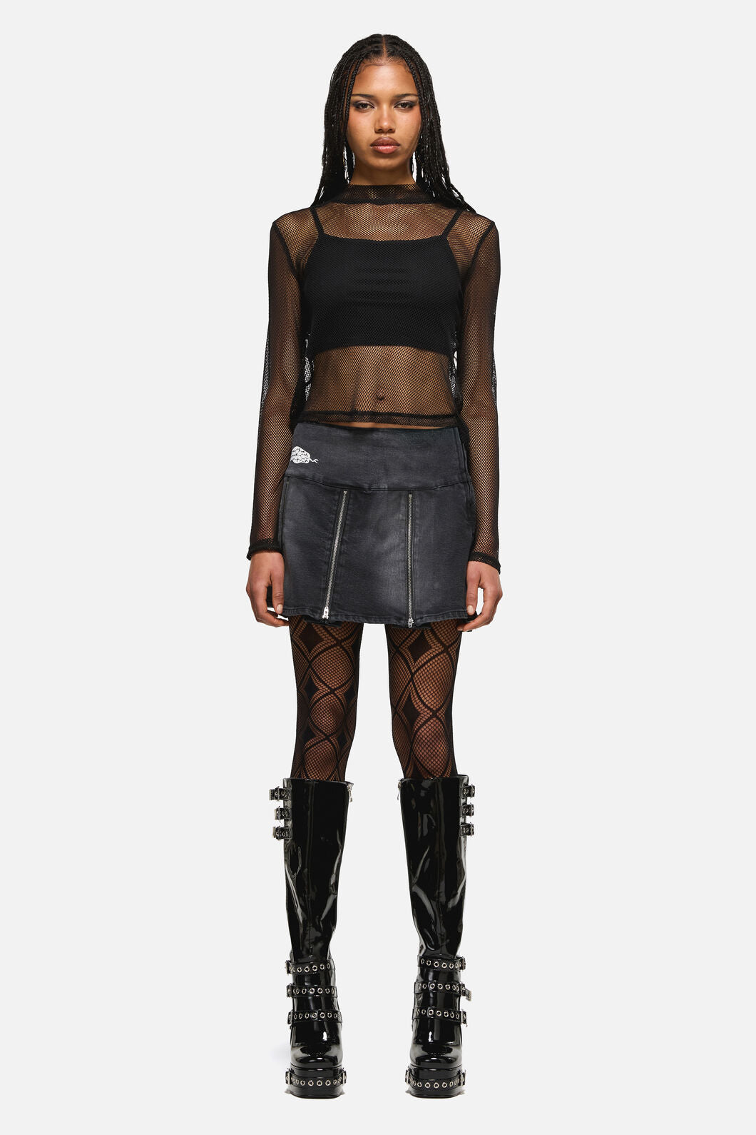 Dangerfield NZ - Slithering Goth Skort - black