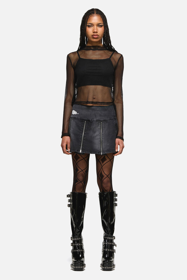 Dangerfield NZ - Slithering Goth Skort - black