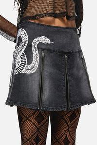 Dangerfield NZ - Slithering Goth Skort - black