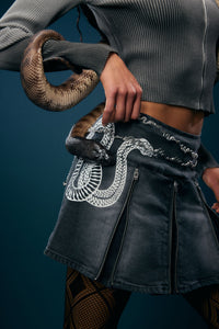 Dangerfield NZ - Slithering Goth Skort - black