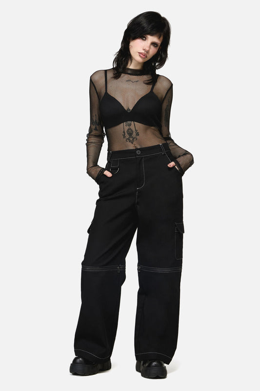 Dangerfield NZ - Serpent Goth Cargo Pant - black