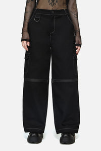 Dangerfield NZ - Serpent Goth Cargo Pant - black