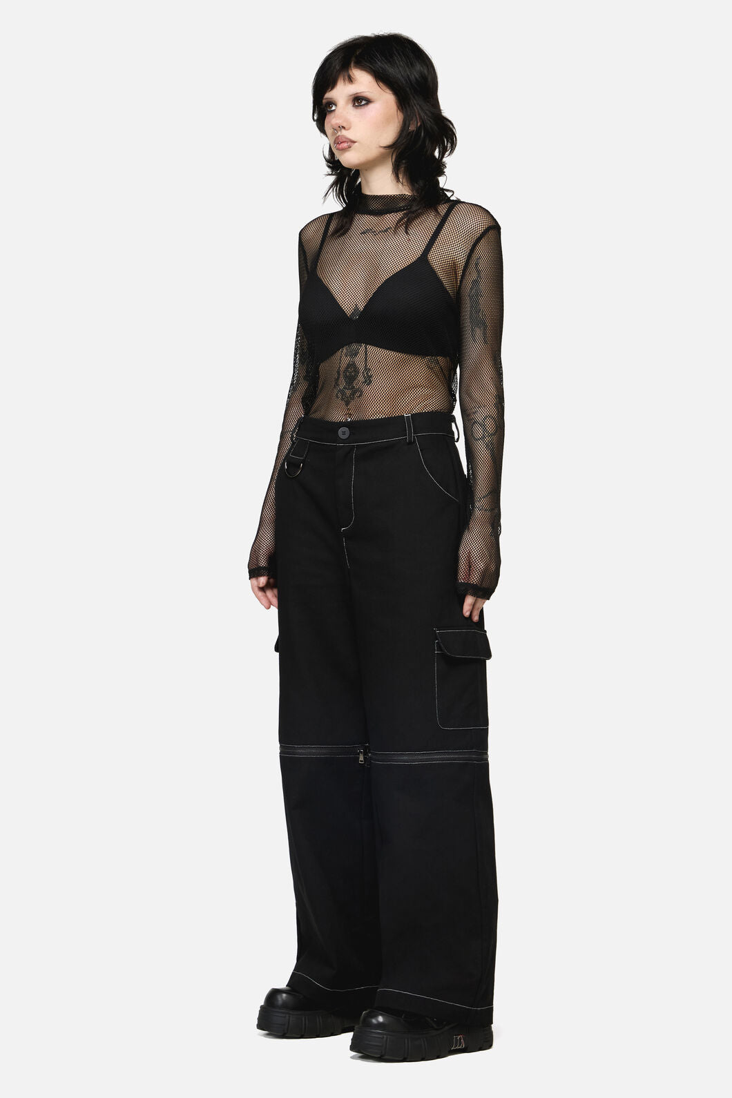 Dangerfield NZ - Serpent Goth Cargo Pant - black