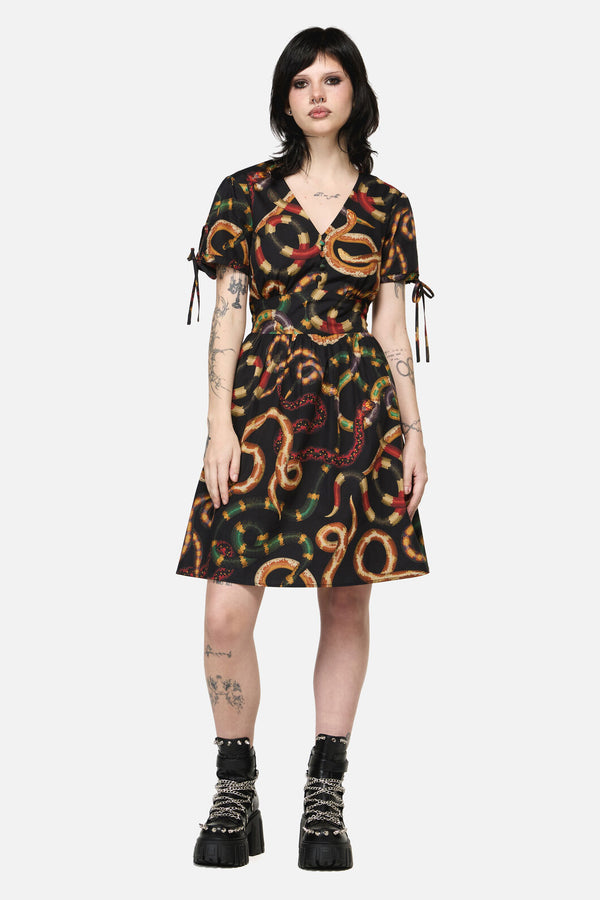 Dangerfield NZ - Reptilian Print Dress - multi