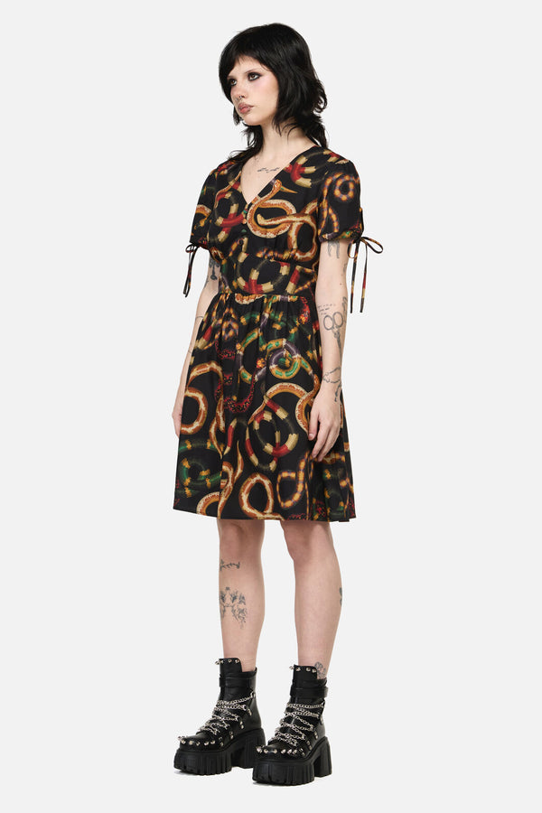Dangerfield NZ - Reptilian Print Dress - multi