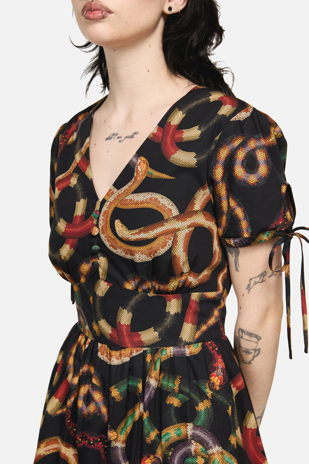 Dangerfield NZ - Reptilian Print Dress - multi