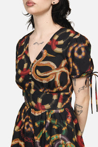 Dangerfield NZ - Reptilian Print Dress - multi